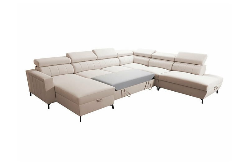 Galbally 5-sits Hörnbäddsoffa NO_BRAND Dark blue - Möbler - Soffa - Bäddsoffa - Hörnbäddsoffa