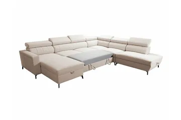Galbally 5-sits Hörnbäddsoffa NO_BRAND Dark blue - Möbler - Soffa - Bäddsoffa - Hörnbäddsoffa