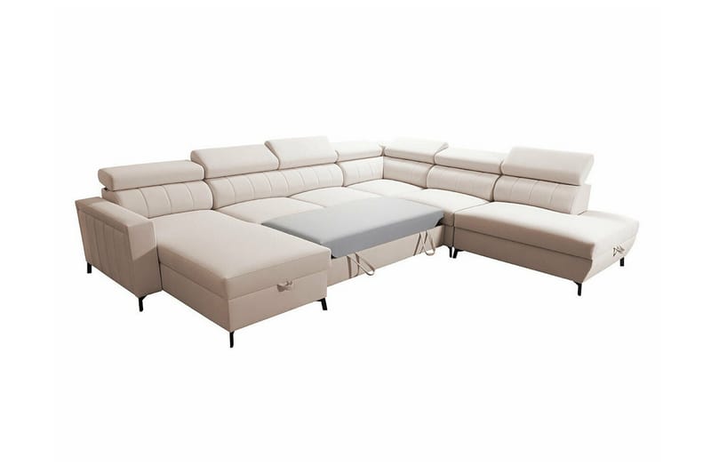 Galbally 5-sits Hörnbäddsoffa NO_BRAND Dark blue - Möbler - Soffa - Bäddsoffa - Hörnbäddsoffa