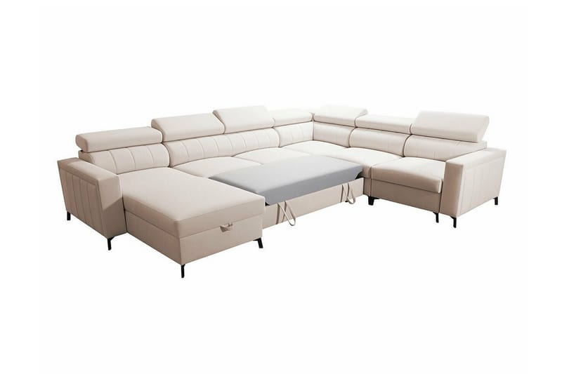 Galbally 5-sits Hörnbäddsoffa NO_BRAND Dark blue - Möbler - Soffa - Bäddsoffa - Hörnbäddsoffa