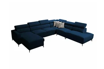 Galbally 5-sits Hörnbäddsoffa NO_BRAND Dark blue - Möbler - Soffa - Bäddsoffa - Hörnbäddsoffa