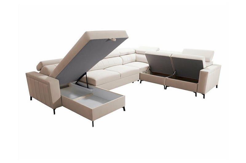 Galbally 5-sits Hörnbäddsoffa NO_BRAND Dark blue - Möbler - Soffa - Bäddsoffa - Bäddsoffa divan