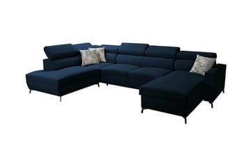 Galbally 5-sits Hörnbäddsoffa NO_BRAND Dark blue - Möbler - Soffa - Bäddsoffa - Hörnbäddsoffa