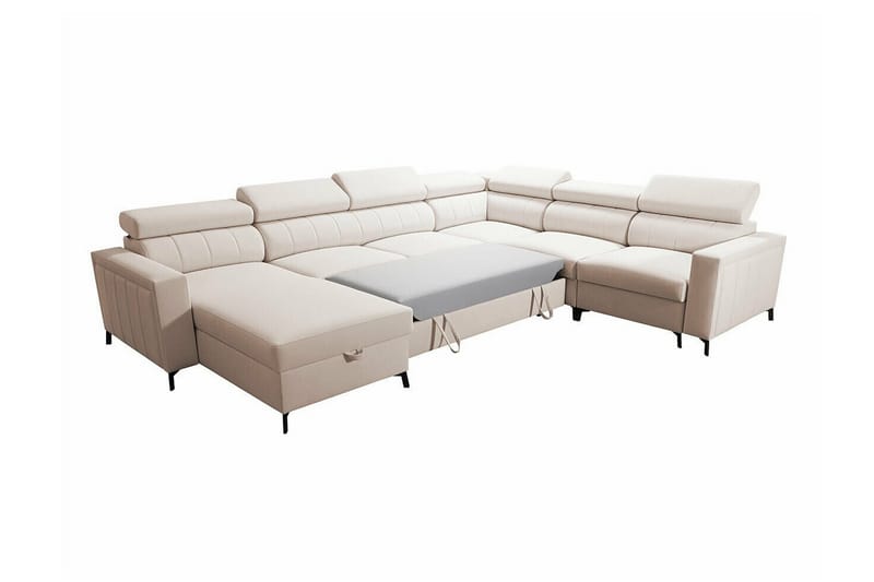 Galbally 5-sits Hörnbäddsoffa NO_BRAND Dark blue - Möbler - Soffa - Bäddsoffa - Bäddsoffa divan