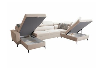 Galbally 5-sits Hörnbäddsoffa NO_BRAND Dark blue - Möbler - Soffa - Bäddsoffa - Hörnbäddsoffa