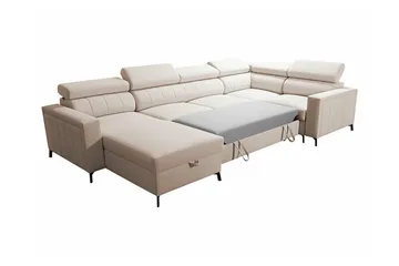 Galbally 5-sits Hörnbäddsoffa NO_BRAND Dark blue - Möbler - Soffa - Bäddsoffa - Hörnbäddsoffa