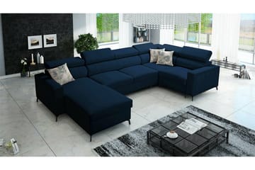 Galbally 5-sits Hörnbäddsoffa NO_BRAND Dark blue - Möbler - Soffa - Bäddsoffa - Hörnbäddsoffa