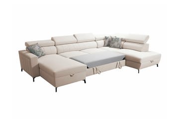 Galbally 5-sits Hörnbäddsoffa NO_BRAND Dark brown - Möbler - Soffa - Bäddsoffa - Bäddsoffa divan