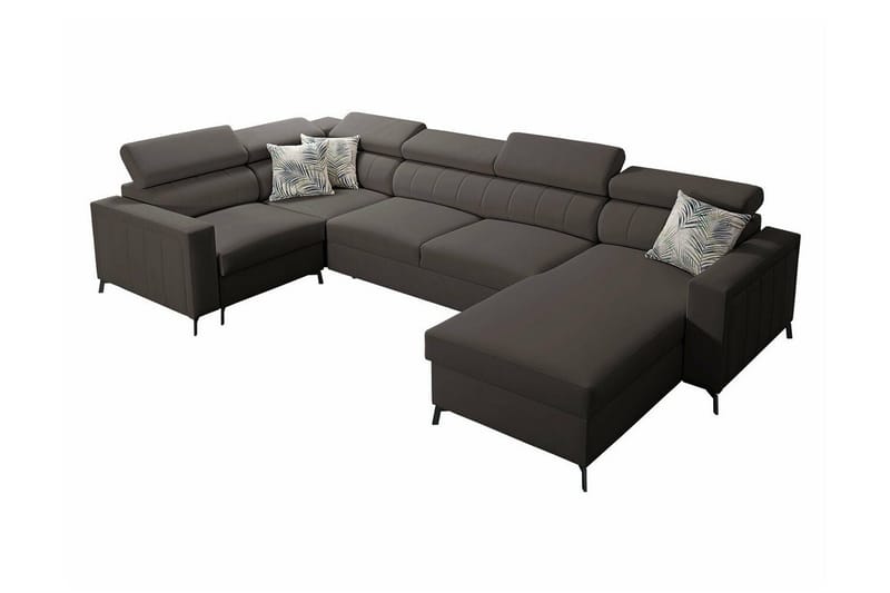 Galbally 5-sits Hörnbäddsoffa NO_BRAND Dark brown