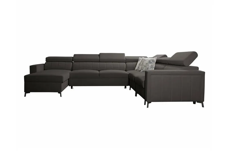 Galbally 5-sits Hörnbäddsoffa NO_BRAND Dark brown