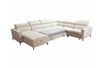 Galbally 5-sits Hörnbäddsoffa NO_BRAND Dark brown - Möbler - Soffa - Bäddsoffa - Hörnbäddsoffa