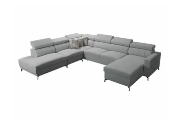 Galbally 5-sits Hörnbäddsoffa NO_BRAND Light grey - Möbler - Soffa - Bäddsoffa - Hörnbäddsoffa
