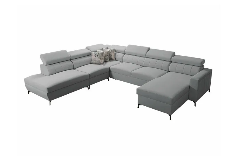 Galbally 5-sits Hörnbäddsoffa NO_BRAND Light grey