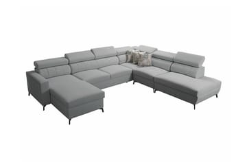 Galbally 5-sits Hörnbäddsoffa NO_BRAND Light grey/Dark grey - Möbler - Soffa - Bäddsoffa - Hörnbäddsoffa