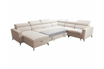 Galbally 5-sits Hörnbäddsoffa NO_BRAND Light grey/Dark grey - Möbler - Soffa - Bäddsoffa - Hörnbäddsoffa