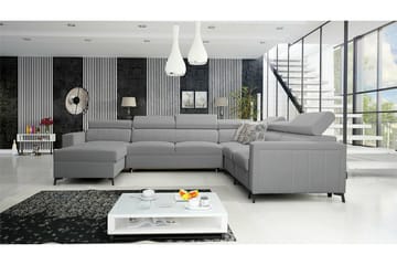 Galbally 5-sits Hörnbäddsoffa NO_BRAND Light grey/Dark grey - Möbler - Soffa - Bäddsoffa - Hörnbäddsoffa