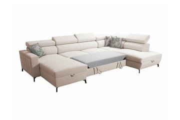 Galbally 5-sits Hörnbäddsoffa NO_BRAND Light grey/Dark grey - Möbler - Soffa - Bäddsoffa - Bäddsoffa divan