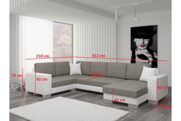 Gallicanta Hörnbäddsoffa - Svart - Möbler - Soffa - Bäddsoffa - Hörnbäddsoffa