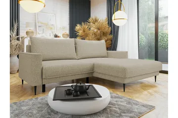 Graystone 2-sits Hörnbäddsoffa - Cream - Möbler - Soffa - Bäddsoffa - Hörnbäddsoffa