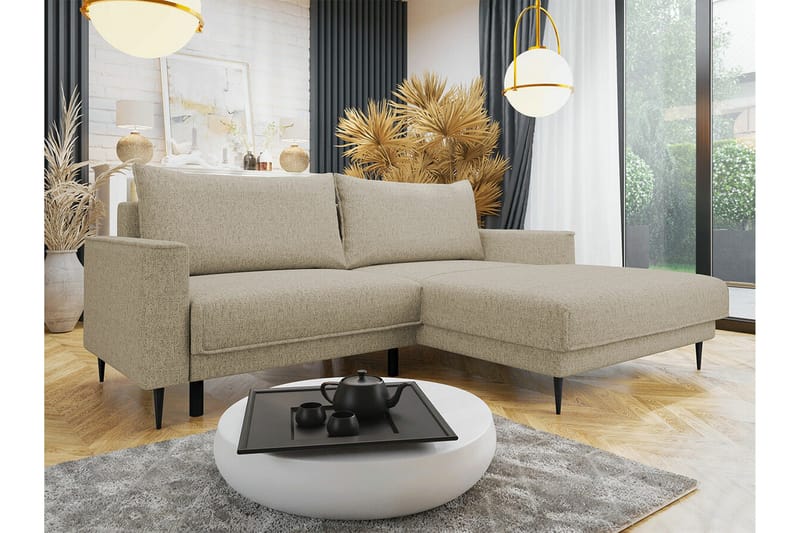 Graystone 2-sits Hörnbäddsoffa - Cream - Möbler - Soffa - Bäddsoffa - Hörnbäddsoffa