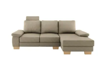 Graystone 3-sits Höger Hörnbäddsoffa 130x193 cm med Förvaring i Tyg - Beige - Möbler - Soffa - Bäddsoffa - Bäddsoffa divan