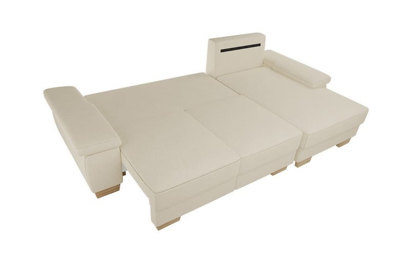 Graystone 3-sits Höger Hörnbäddsoffa 130x193 cm med Förvaring i Tyg - Grå - Möbler - Soffa - Bäddsoffa - Bäddsoffa divan
