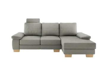 Graystone 3-sits Höger Hörnbäddsoffa 130x193 cm med Förvaring i Tyg - Ljusgrå - Möbler - Soffa - Bäddsoffa - Bäddsoffa divan