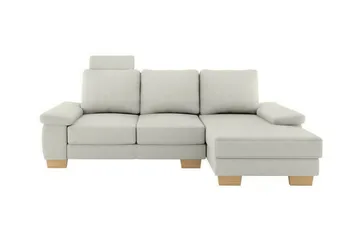 Graystone 3-sits Höger Hörnbäddsoffa med Förvaring i Tyg - Ljusgrå - Möbler - Soffa - Bäddsoffa - Bäddsoffa divan