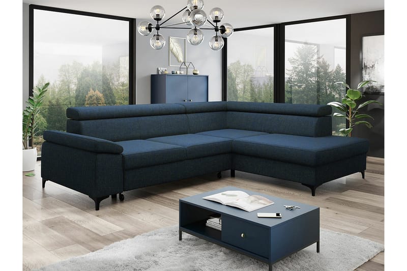 Graystone 3-sits Hörnbäddsoffa - Blå - Möbler - Soffa - Bäddsoffa - Hörnbäddsoffa