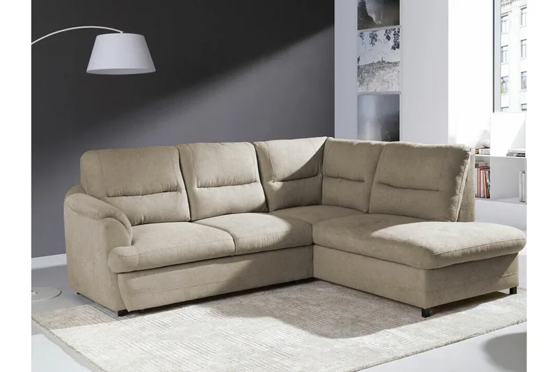Graystone 3-sits Hörnbäddsoffa - Cream - Möbler - Soffa - Bäddsoffa - Hörnbäddsoffa