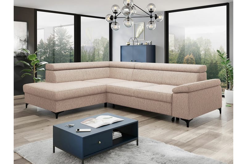 Graystone 3-sits Hörnbäddsoffa - Cream - Möbler - Soffa - Bäddsoffa - Hörnbäddsoffa