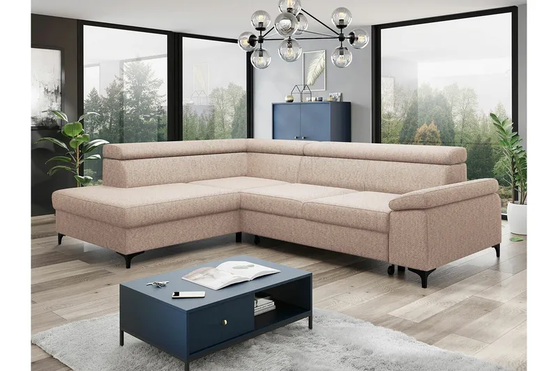 Graystone 3-sits Hörnbäddsoffa - Cream - Möbler - Soffa - Bäddsoffa - Hörnbäddsoffa