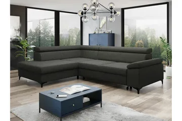 Graystone 3-sits Hörnbäddsoffa - Mörkgrå - Möbler - Soffa - Bäddsoffa - Hörnbäddsoffa