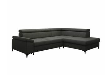 Graystone 3-sits Hörnbäddsoffa - Mörkgrå - Möbler - Soffa - Bäddsoffa - Hörnbäddsoffa