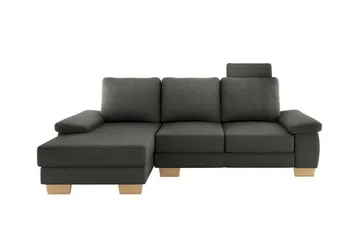 Graystone 3-sits Vänster Hörnbäddsoffa 130x193 cm med Förvaring i Tyg - Grå - Möbler - Soffa - Bäddsoffa - Bäddsoffa divan
