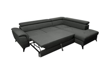 Graystone 3-sits Vänster Hörnbäddsoffa med Förvaring i Tyg - Beige - Möbler - Soffa - Bäddsoffa - Bäddsoffa längsbäddad