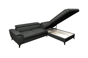 Graystone 3-sits Vänster Hörnbäddsoffa med Förvaring i Tyg - Beige - Möbler - Soffa - Bäddsoffa - Bäddsoffa längsbäddad
