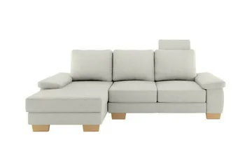 Graystone 3-sits Vänster Hörnbäddsoffa med Förvaring i Tyg - Ljusgrå - Möbler - Soffa - Bäddsoffa - Bäddsoffa divan