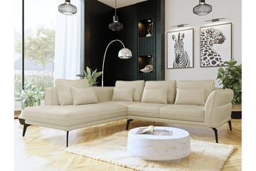 Graystone 4-sits Hörnbäddsoffa NO_BRAND Beige/Light beige - Möbler - Soffa - Divansoffa & schäslongsoffa - 4 sits soffa med divan