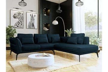 Graystone 4-sits Hörnbäddsoffa NO_BRAND Dark blue - Möbler - Soffa - Divansoffa & schäslongsoffa - 4 sits soffa med divan