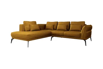 Graystone 4-sits Hörnbäddsoffa NO_BRAND Dark yellow - Möbler - Soffa - Divansoffa & schäslongsoffa - 4 sits soffa med divan