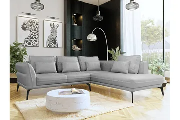 Graystone 4-sits Hörnbäddsoffa NO_BRAND Light grey/Dark grey - Möbler - Soffa - Divansoffa & schäslongsoffa - 4 sits soffa med divan
