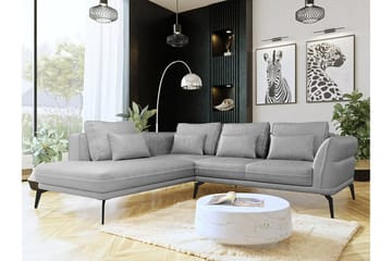 Graystone 4-sits Hörnbäddsoffa NO_BRAND Ljusgrå - Möbler - Soffa - Divansoffa & schäslongsoffa - 4 sits soffa med divan