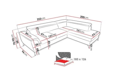 Graystone 4-sits Hörnbäddsoffa - Möbler - Soffa - Bäddsoffa - Hörnbäddsoffa