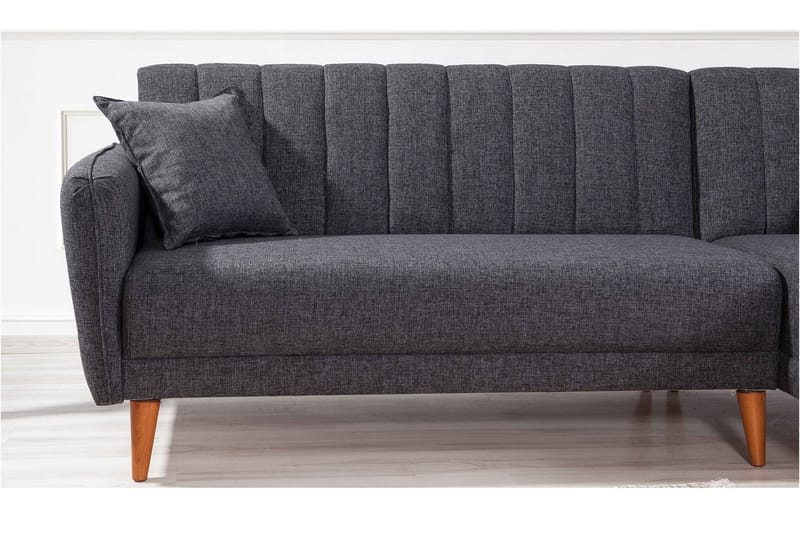Hörnbäddsoffa Beatris - Mörkgrå - Möbler - Soffa - Bäddsoffa - Hörnbäddsoffa
