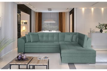 Hörnbäddsoffa Fuentre - Ljusgrön - Möbler - Soffa - Bäddsoffa - Hörnbäddsoffa