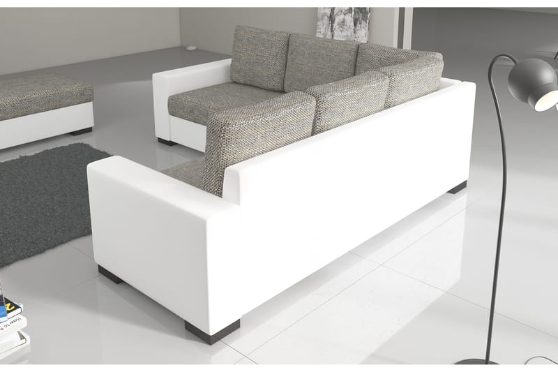 Hörnbäddsoffa Kasai - Grå|Svart - Möbler - Soffa - Bäddsoffa - Hörnbäddsoffa