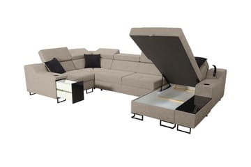 Hörnbäddsoffa m. Divan Tamami 5-sits 268x127 - Grön - Möbler - Soffa - Bäddsoffa - Hörnbäddsoffa