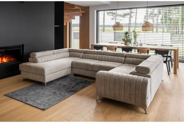 Hörnbäddsoffa m. Schäslong Satender - Beige - Möbler - Soffa - Bäddsoffa - Hörnbäddsoffa
