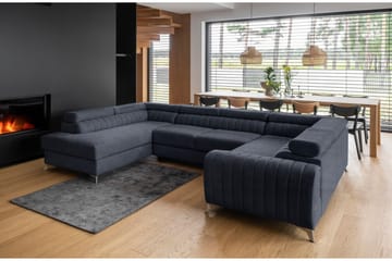 Hörnbäddsoffa m. Schäslong Satender - Blå - Möbler - Soffa - Bäddsoffa - Hörnbäddsoffa